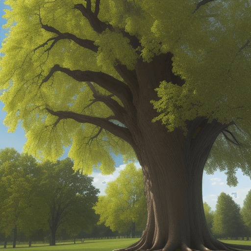 AI generated: "Craft a detailed narrative or description inspired by the resilient and majestic American Elm (Ulmu...