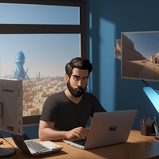 AI generated: 4K poster for a Pixar and Disney animated film called "Photoshop", released in 2024, about Israel, g...