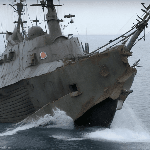 AI generated: Ukrainian penguin partisan destroy a russian warship 8k