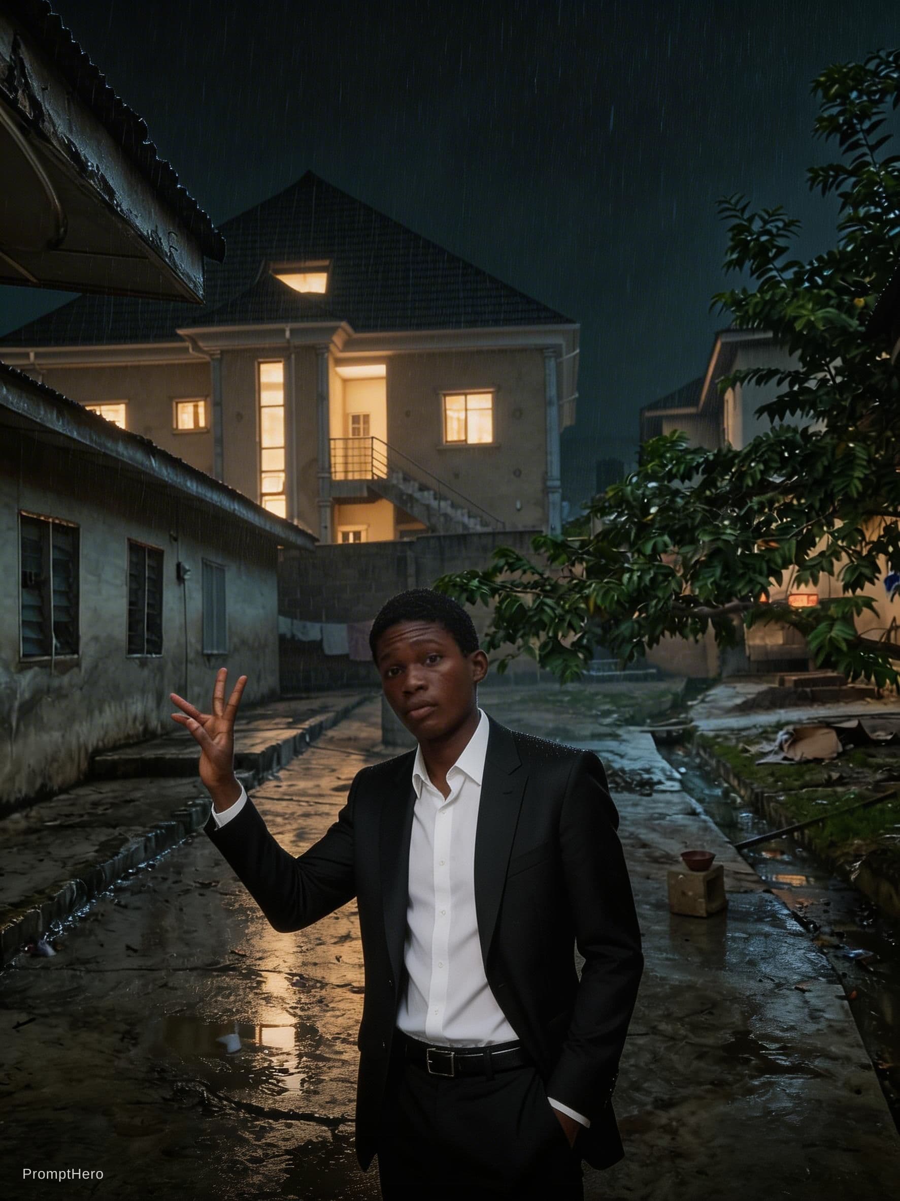 AI generated: i want my image to be recreated to something cinematic and action making it perfect make the prompt ...