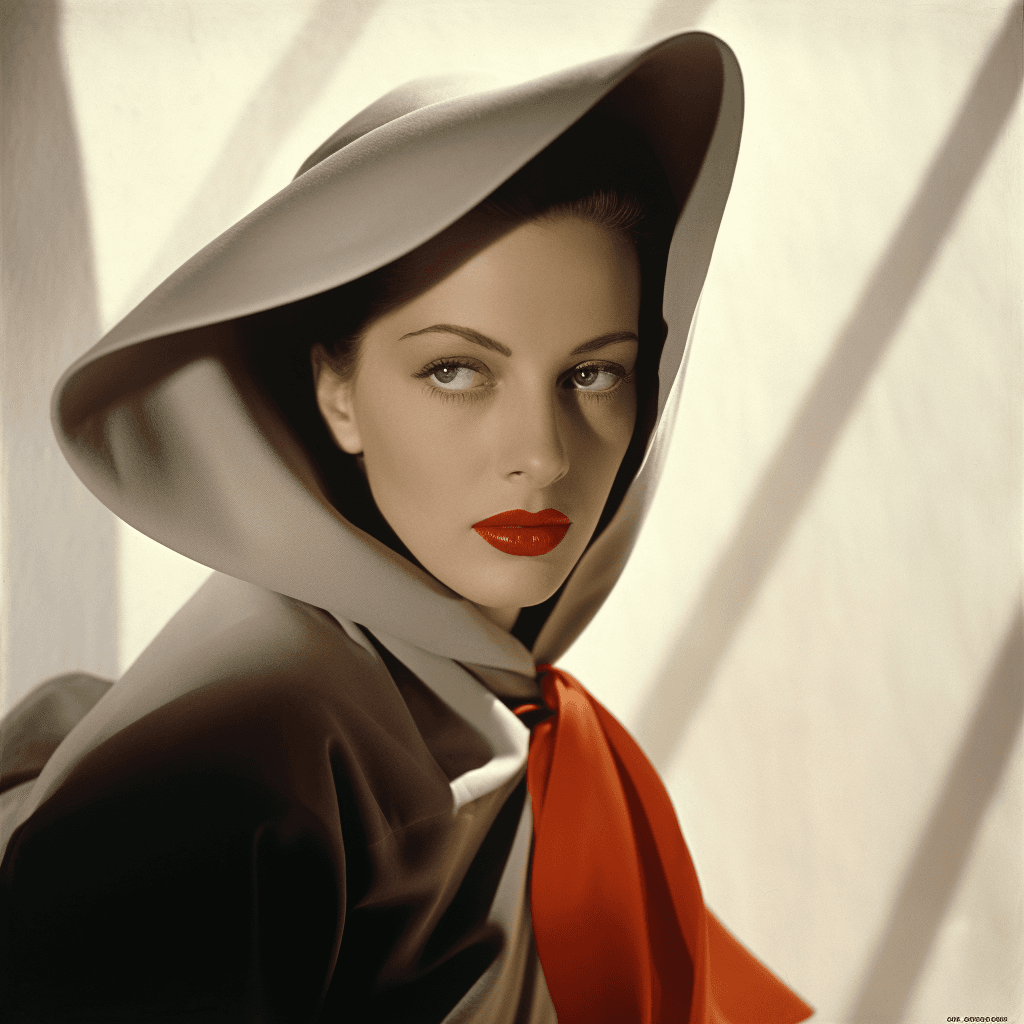 AI generated:  high fashion, woman, vogue, 1946 