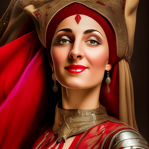 AI generated: Ultra high resolution photography of a medieval, Turkish, dancer, woman