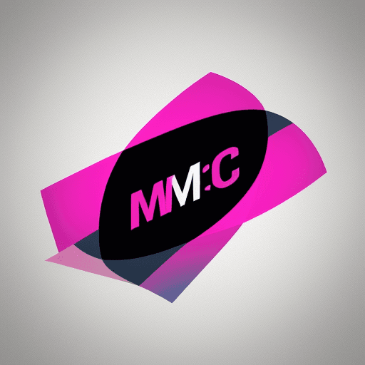 AI generated: Logo for my Company. Use single Shapes. Calm picture not much going on. Use Collors black and magent...