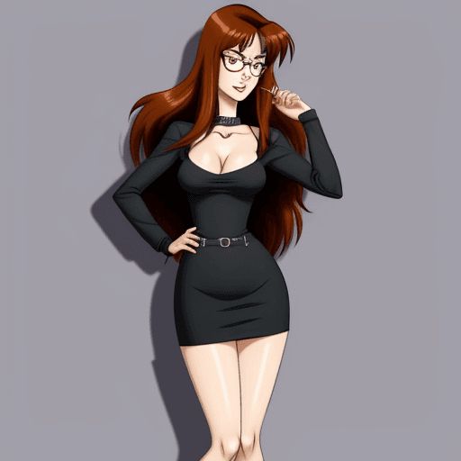 AI generated: Daria Morgendorffer the main character of the animated series Daria, serious expression, very excite...