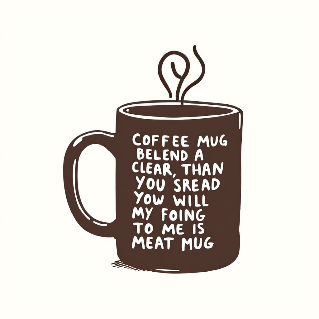AI generated: Mug mug mug
Coffee mug
Gonna clear away the haze
Liquid proof
That I can win this race
Coffee mug
Th...