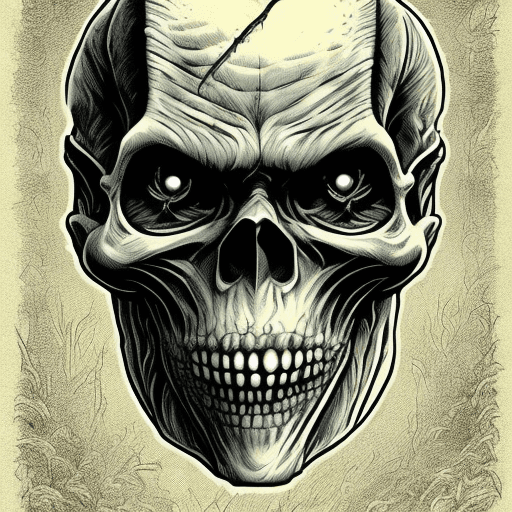 AI generated: crypt keeper from tales from the crypt, highly detailed, dark horror art, flat comic ink style --ar ...
