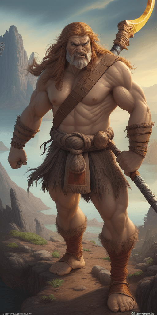 AI generated: "(best quality,16k poster,highres,ultra-detailed,realistic:1.2),Groo the Wanderer with extremely det...