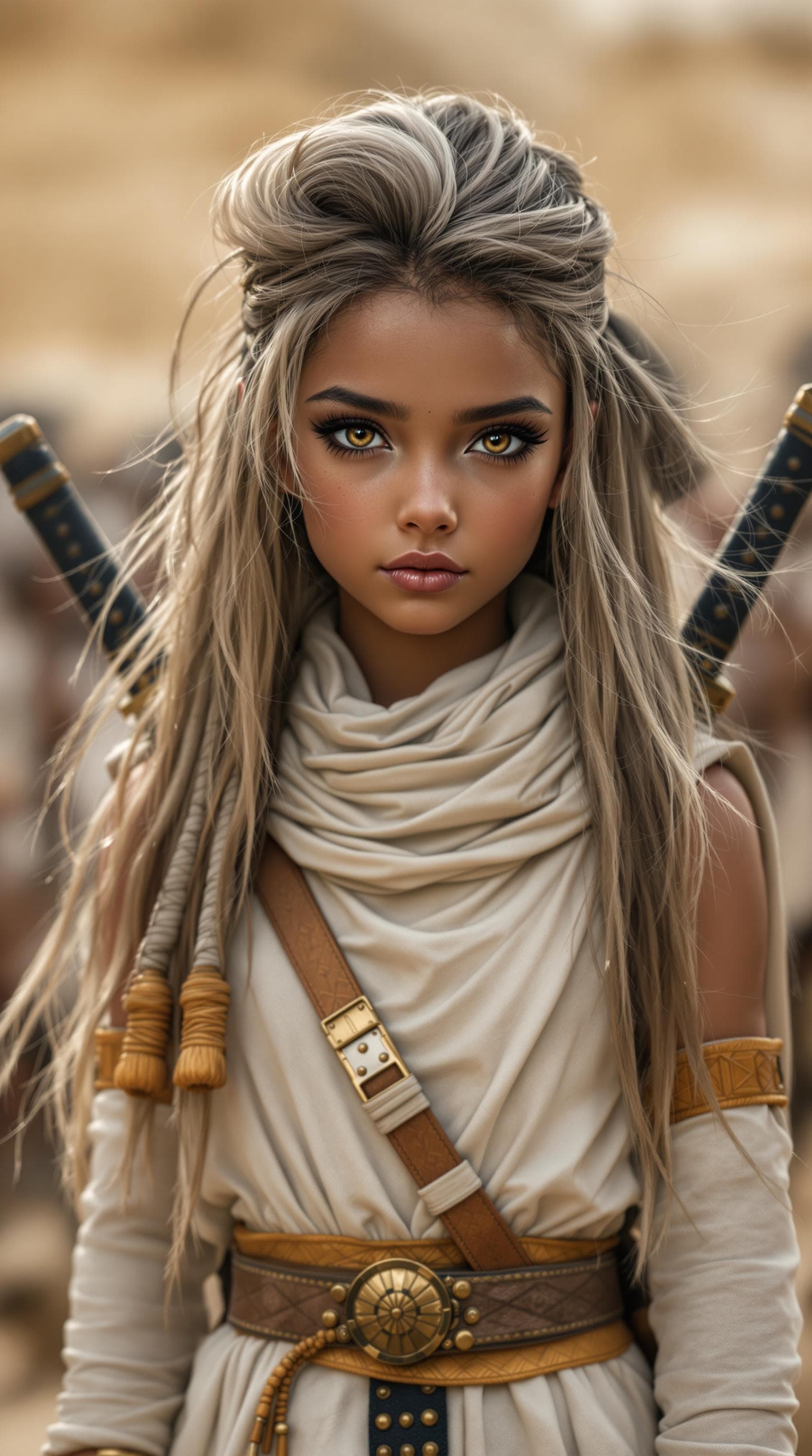 AI generated: a professional photo of a exceptionally of the most beautiful girl in the world, (age 11), Safiya (f...