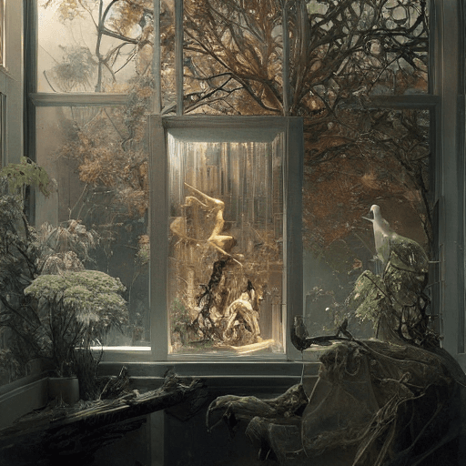 AI generated: ghosts in a beautiful glass box within an intricate glass box within a gorgeous glass box within a g...