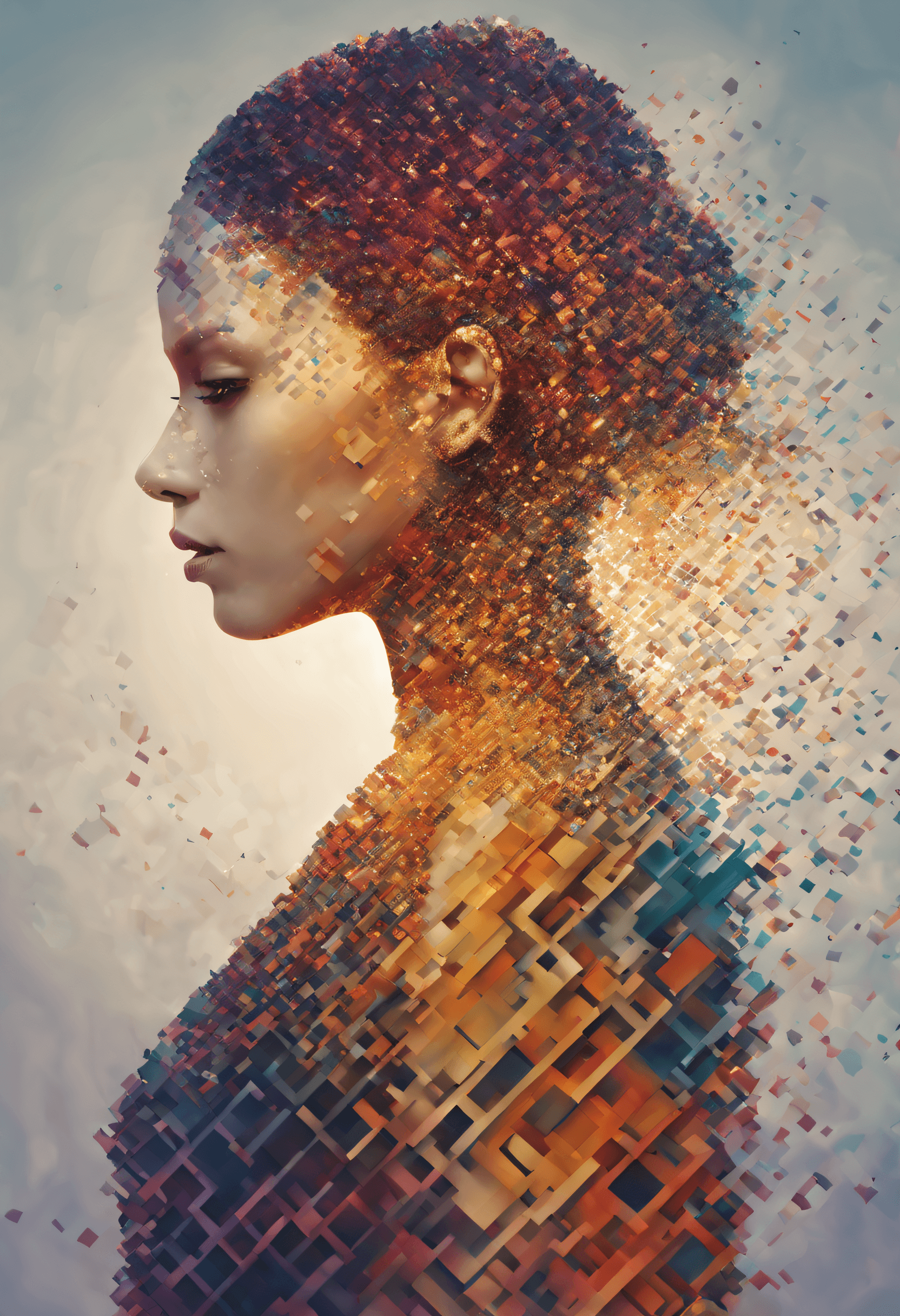 AI generated: masterpiece, (beautiful and aesthetic:1.5), illustration, surrealism, highly detailed, colorful bina...