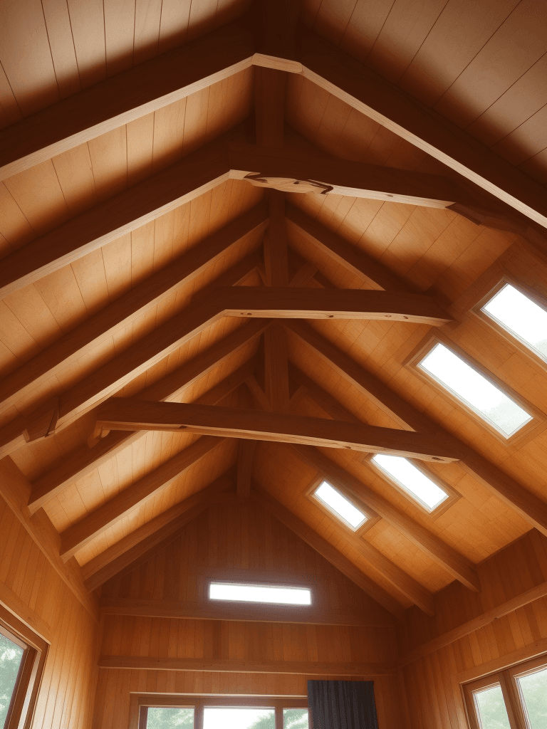 AI generated: wood roof 