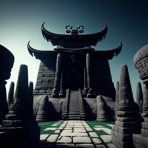 AI generated: alien temple








