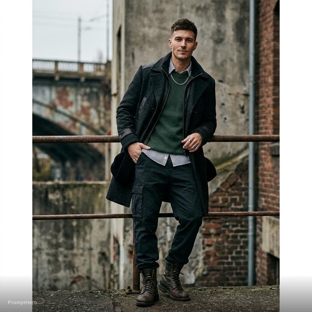 AI generated: fashion editorial photograph, man, shot on a Canon EOS 5D Mark IV --chaos 75 --ar 1:2 --profile rsy6...