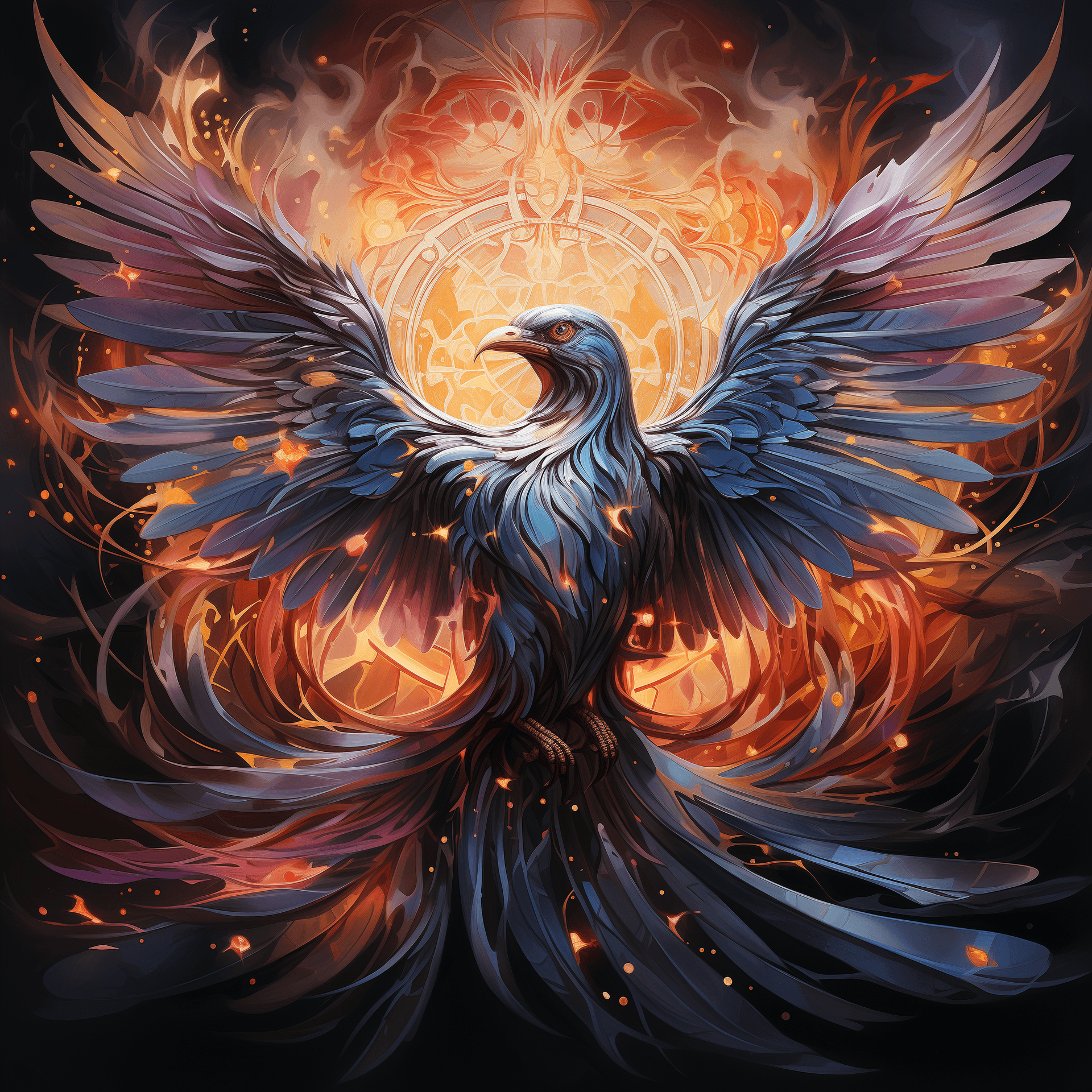 AI generated: Paint a vivid picture of the Avian Celestials, a graceful and ethereal alien race that soars through...
