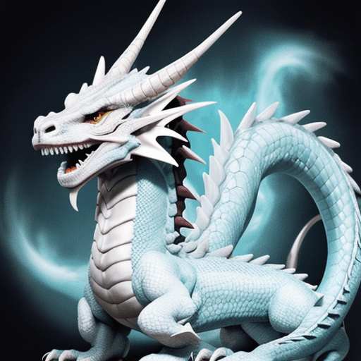 AI generated: un dragon blanco
