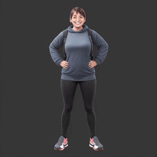 AI generated: make it better, full body, 8k, facing camera, smiling, no clothes, slender