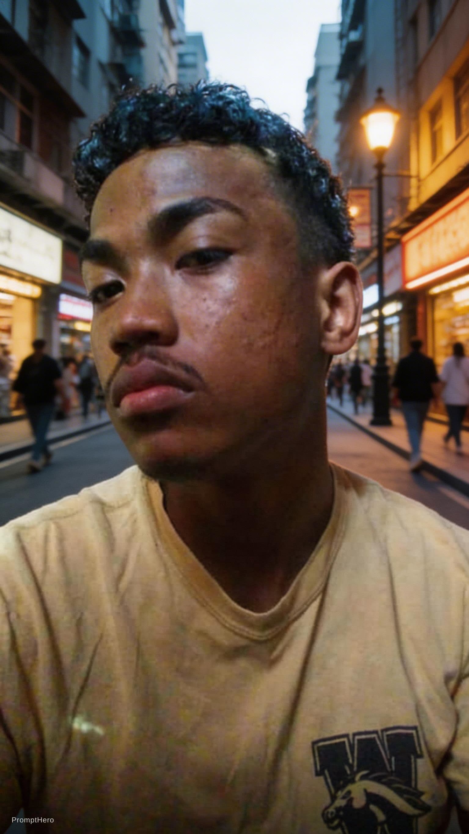 AI generated: high resolution photography, candid shot, at a complicated street, 35mm film, kodak portra 400, moti...
