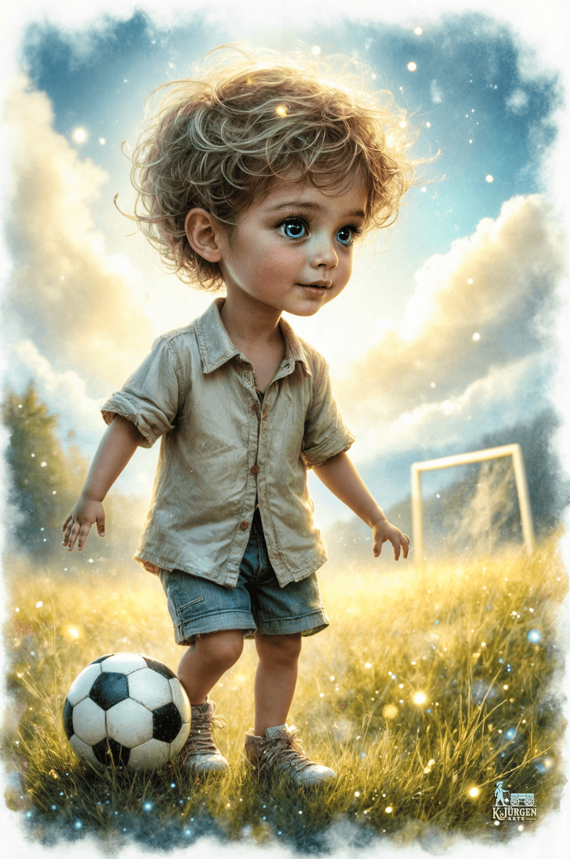 AI generated: Create a digital artwork in a realistic, painterly style with soft, warm tones (beige, golden yellow...