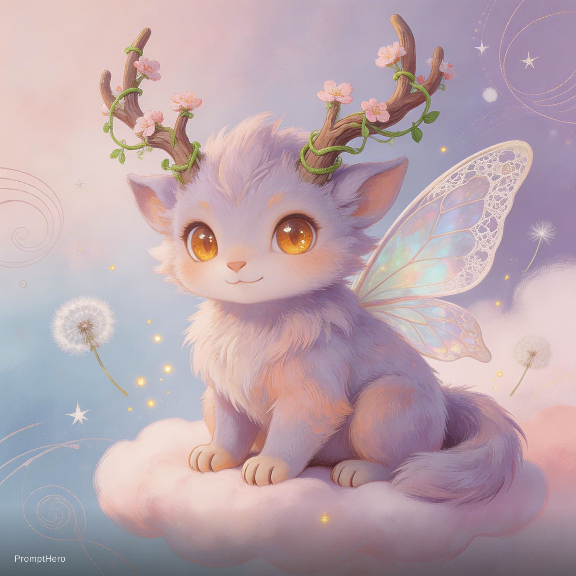 AI generated: A whimsical illustration of a stylized, fantastical creature with intricate details, set against a s...