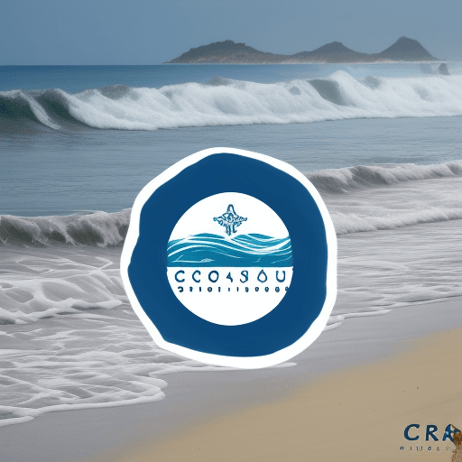 AI generated: Criar logo com o nome mare mansa fundo mar coqueiros 