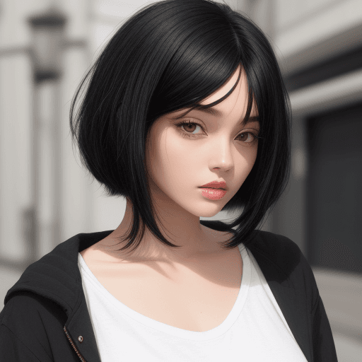 AI generated: black hair
