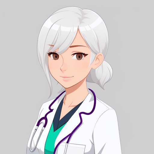AI generated: /imagine cute medical women, 2D, white background outline V5