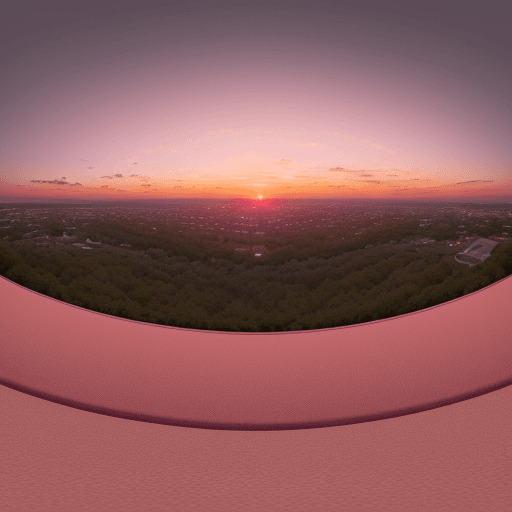 AI generated: realistic panorama of a slightly pink sunset sky