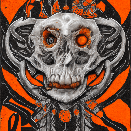 AI generated: old scholl, grafitti , 8k , orange and black