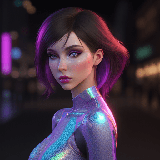 AI generated: stunning fiminine body, commercial image, victoria lynn myers | holographic photography shoots, in t...