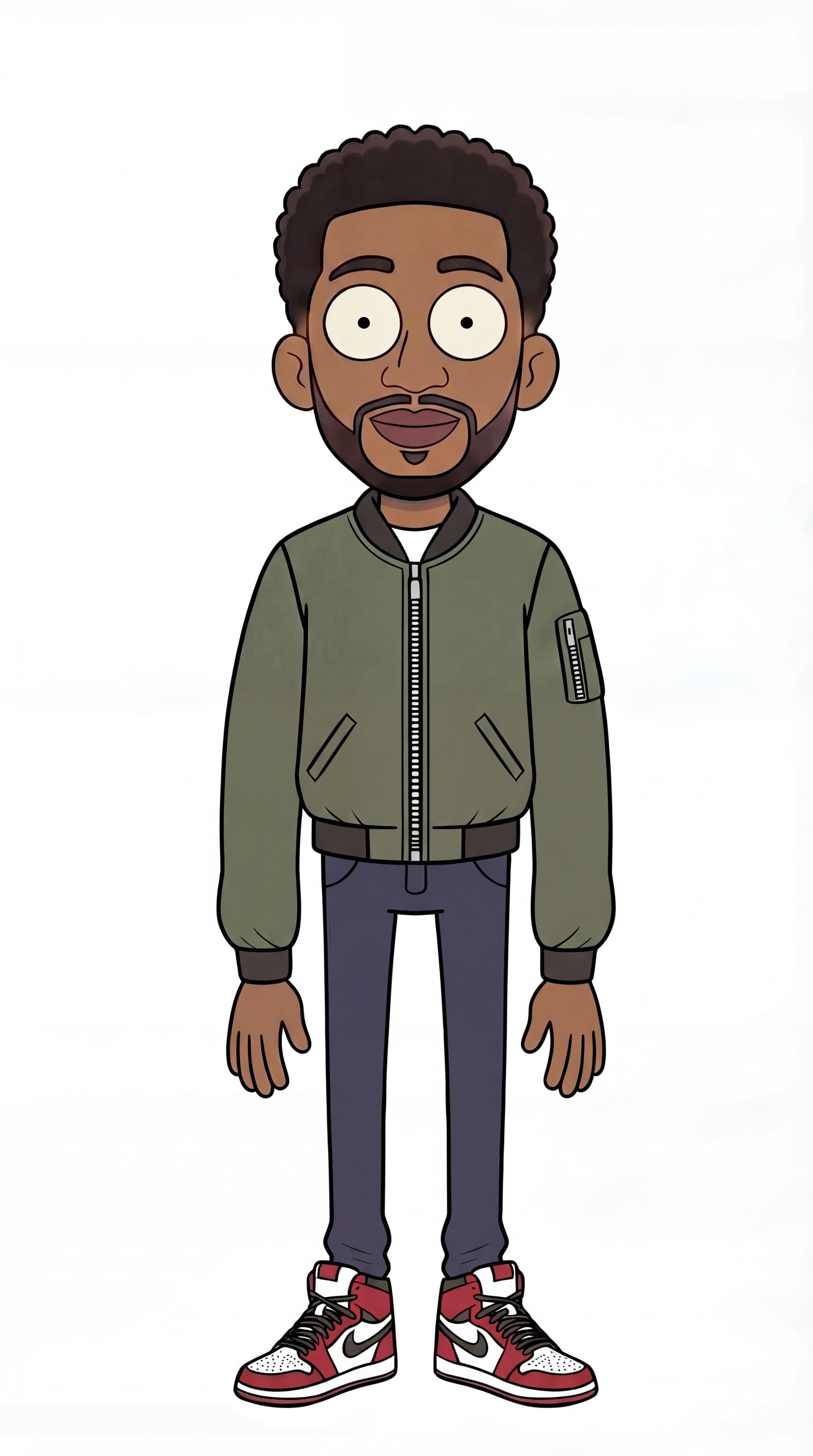 AI generated: make him be more  lanky legs. longer.