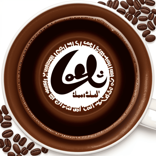 AI generated: the hyper photorealistic logo of coffe , this with the word "Abo_Nezar" on it and some elements such...