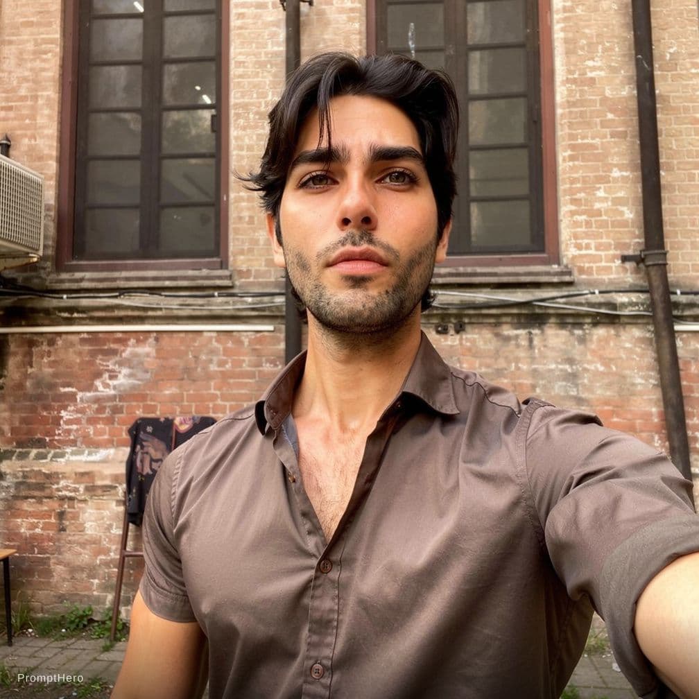 AI generated: Create shirtless image with little bit lean 