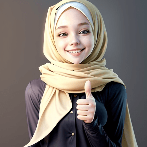 AI generated: masterpiece, blond girl wear hijab alone, smiling closed lips, solo, incredibly absurd, hijab, smili...