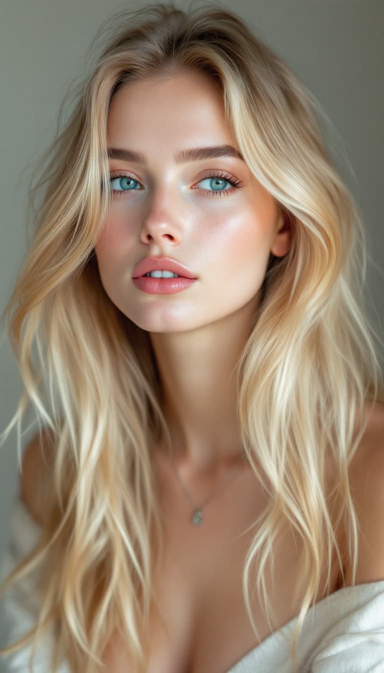 AI generated: "Image is a portrait-style photograph taken with a Sony A1 35mm lens featuring a 22 year old model w...