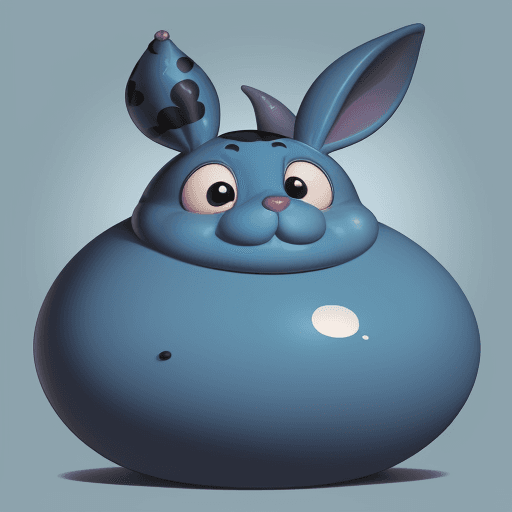 AI generated: Character: Krosh from the cartoon "Smeshariki"

    Body Color: Bright blue (#54FCFD).
    Body: Rou...