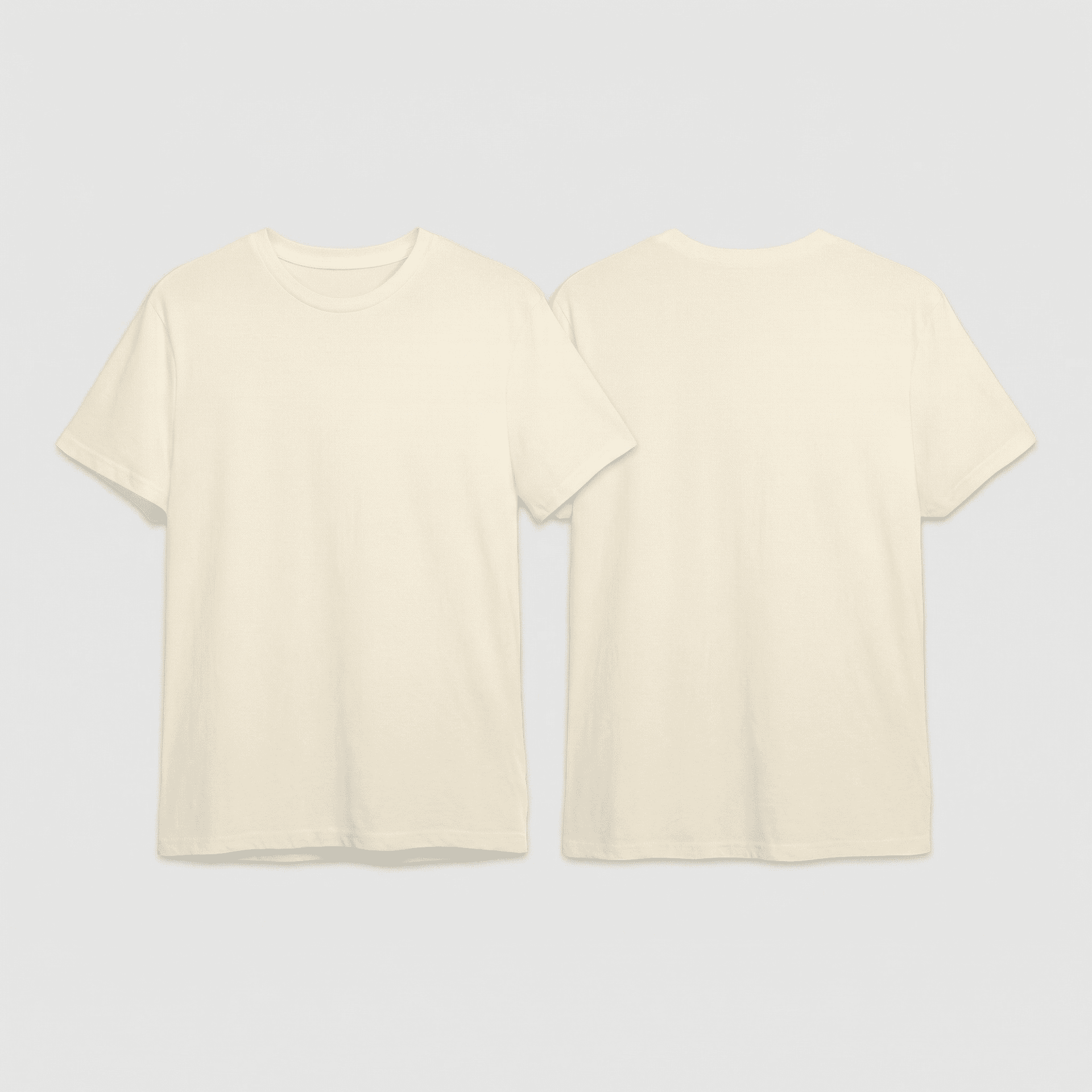 AI generated: quiero que me des esta misma imagen pero sin logos ningunos en la camiseta. Una camiseta color crema...