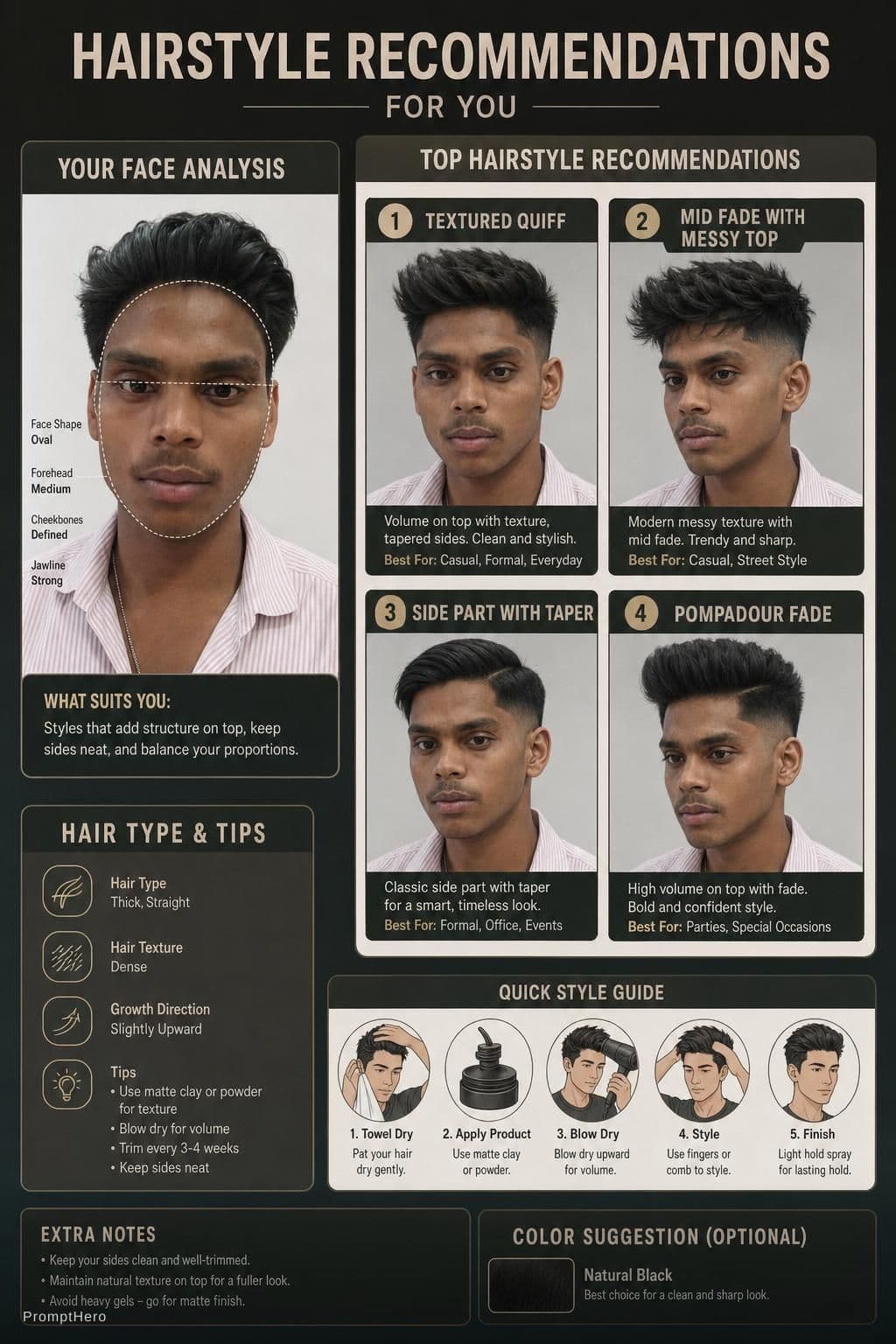 AI generated: Analyse my face suggest my hairstyle create graphics