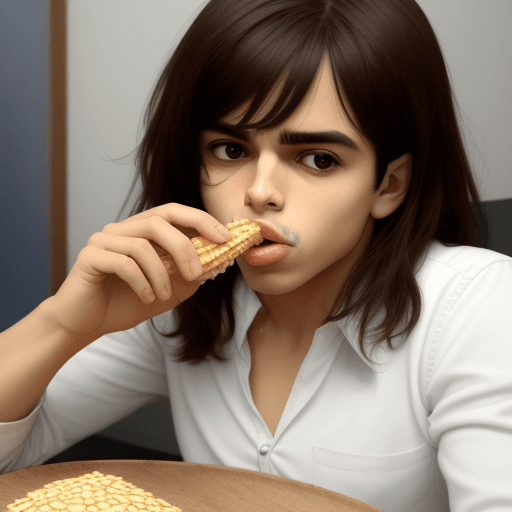 AI generated: pessoa comendo um prato saudavel