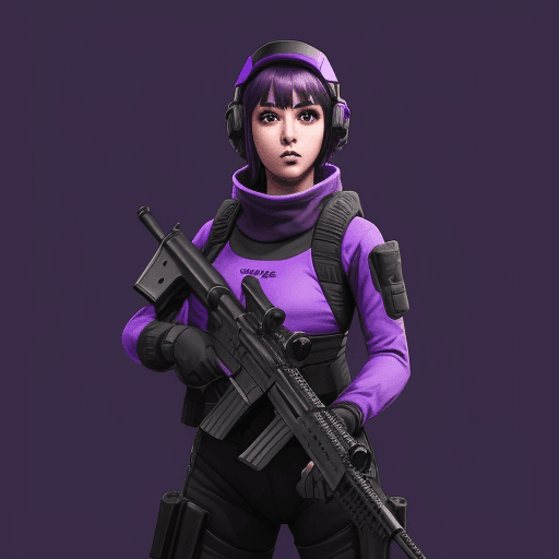 AI generated: purple background for online shooter fps mupaletr usjfjttrt blank without anything
