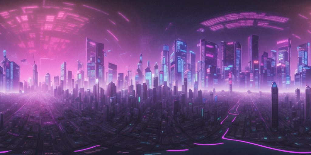 AI generated: HDRI equirectangular insanely detailed city made of extracted microcontroller firmware photos, with ...