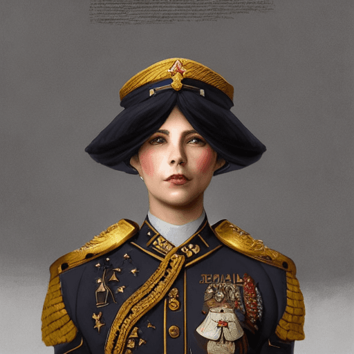 AI generated: portrait, pepper and salt, the Russian empire military uniform, blue fir, fantasy, intricate, elegan...