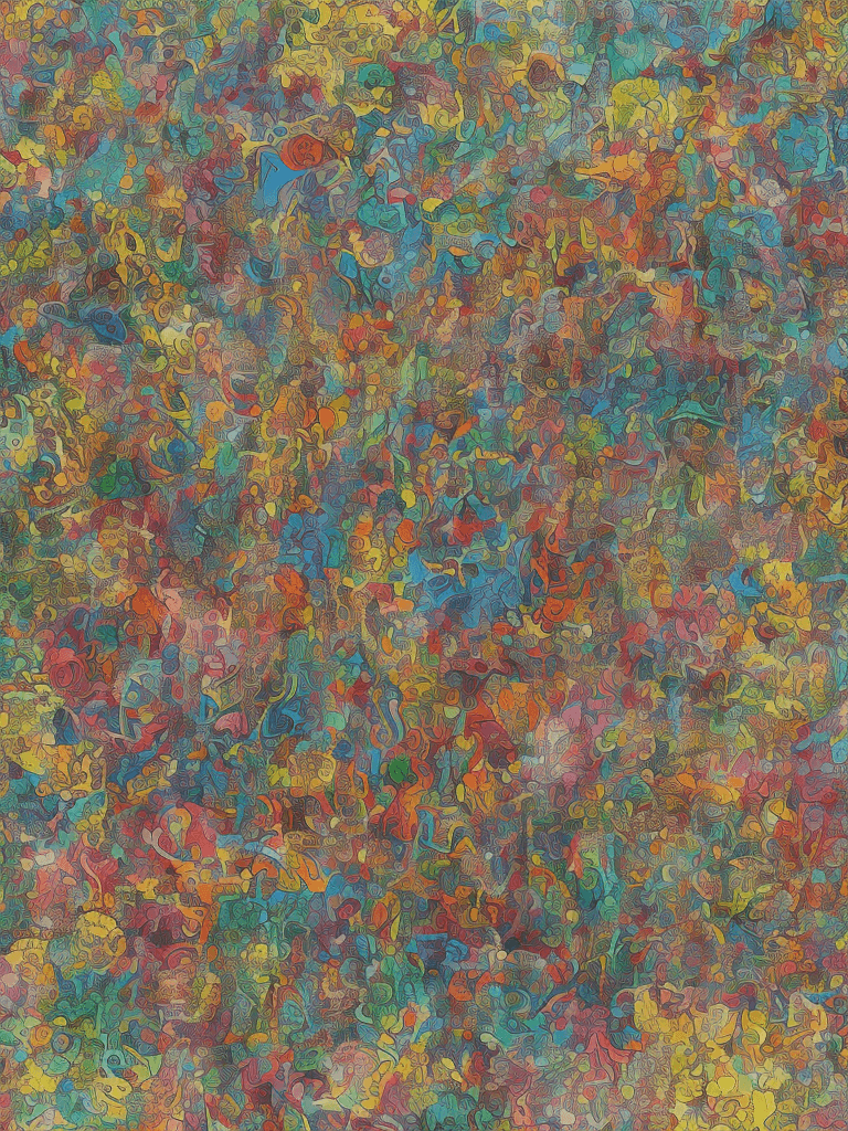 AI generated: very detailed drawing of a dinosaur which is surrounded by trippy mushrooms and fun flowers in color...