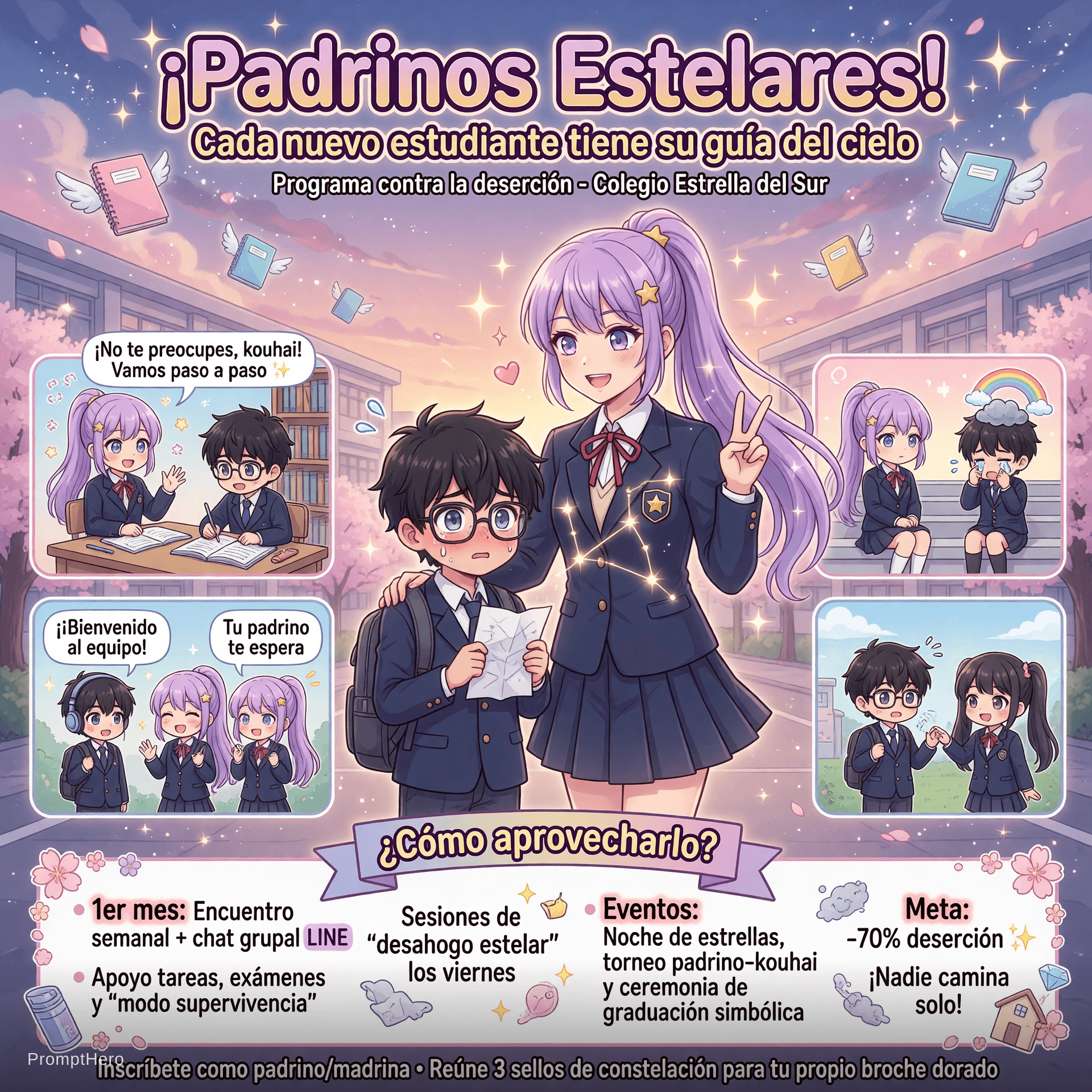 AI generated: como puedo aprovechar para que Cada estudiante nuevo o con dificultades tendría un “padrino” o “madr...