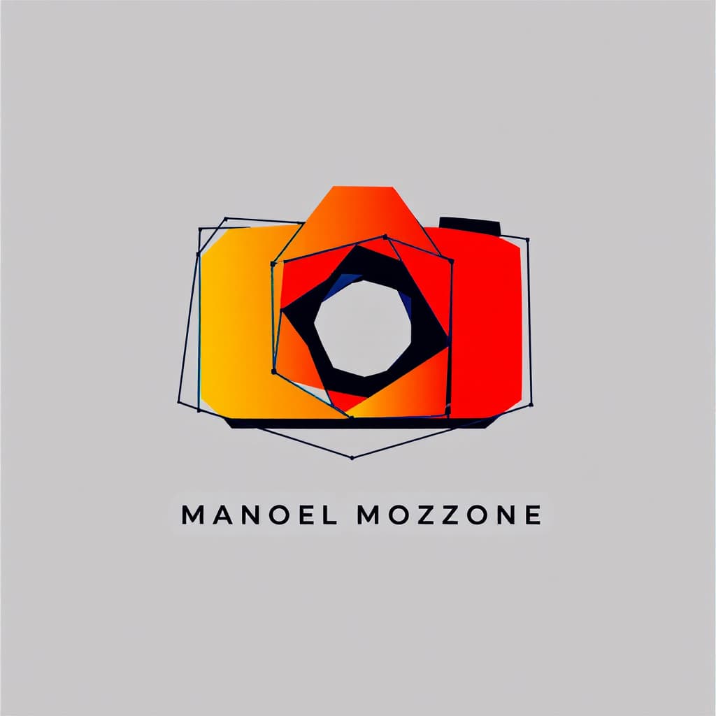 AI generated: A sleek, modern logo design for a photography studio, featuring a stylized geometric icon of a camer...