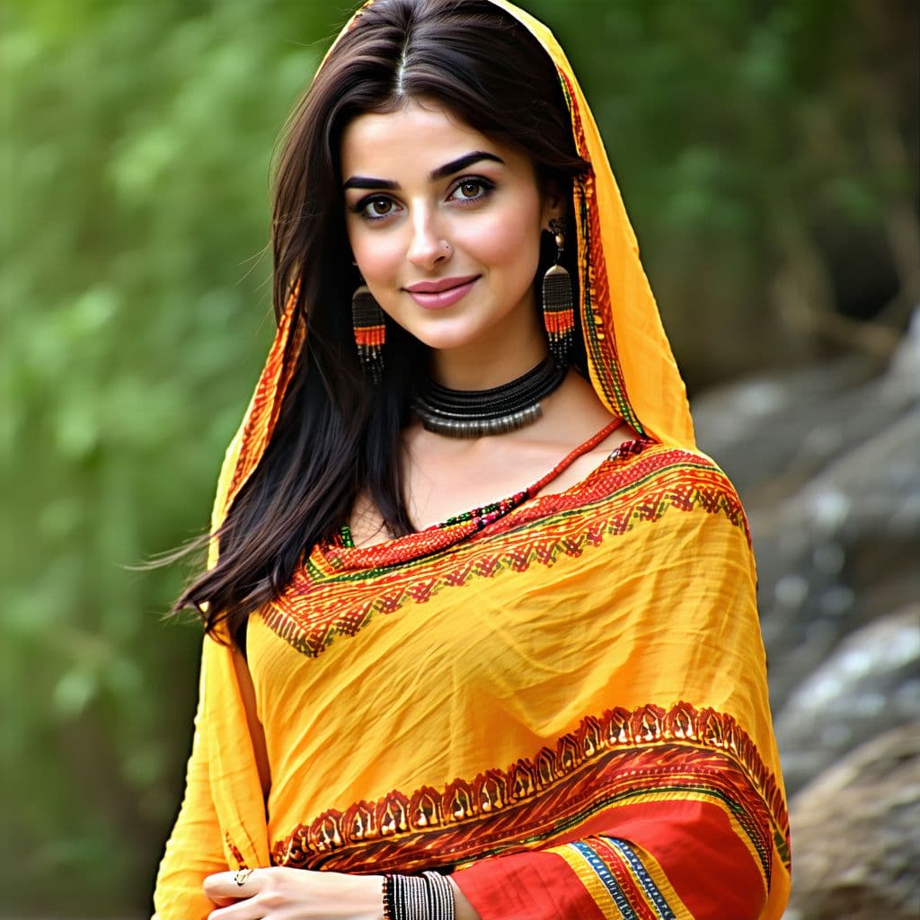 AI generated: generate a girl model from the indian scripture "aprasha" come to earth and looking nice,
