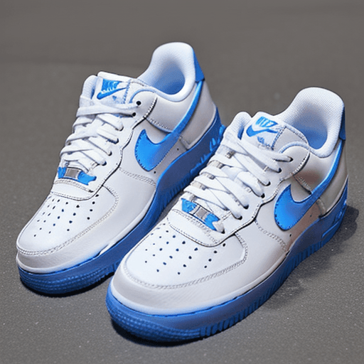 AI generated: nike air force one shoes anime version cool a bit funny atmosphere