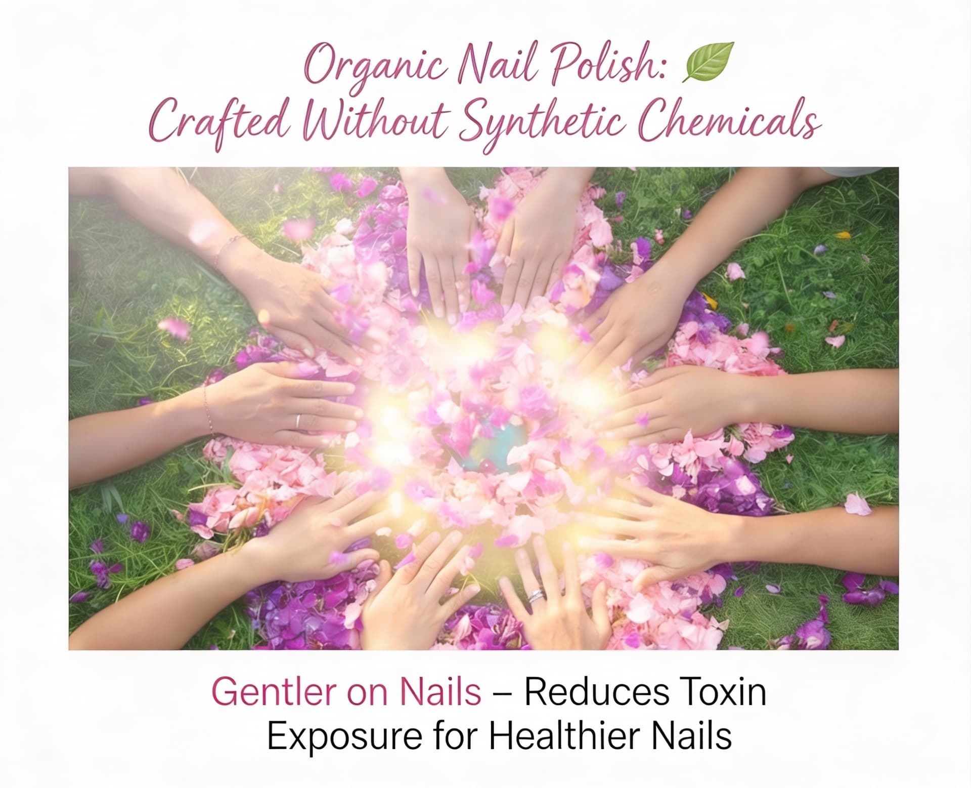 AI generated: Organic products are crafted without synthetic chemicals, providing a gentler option for your nails....