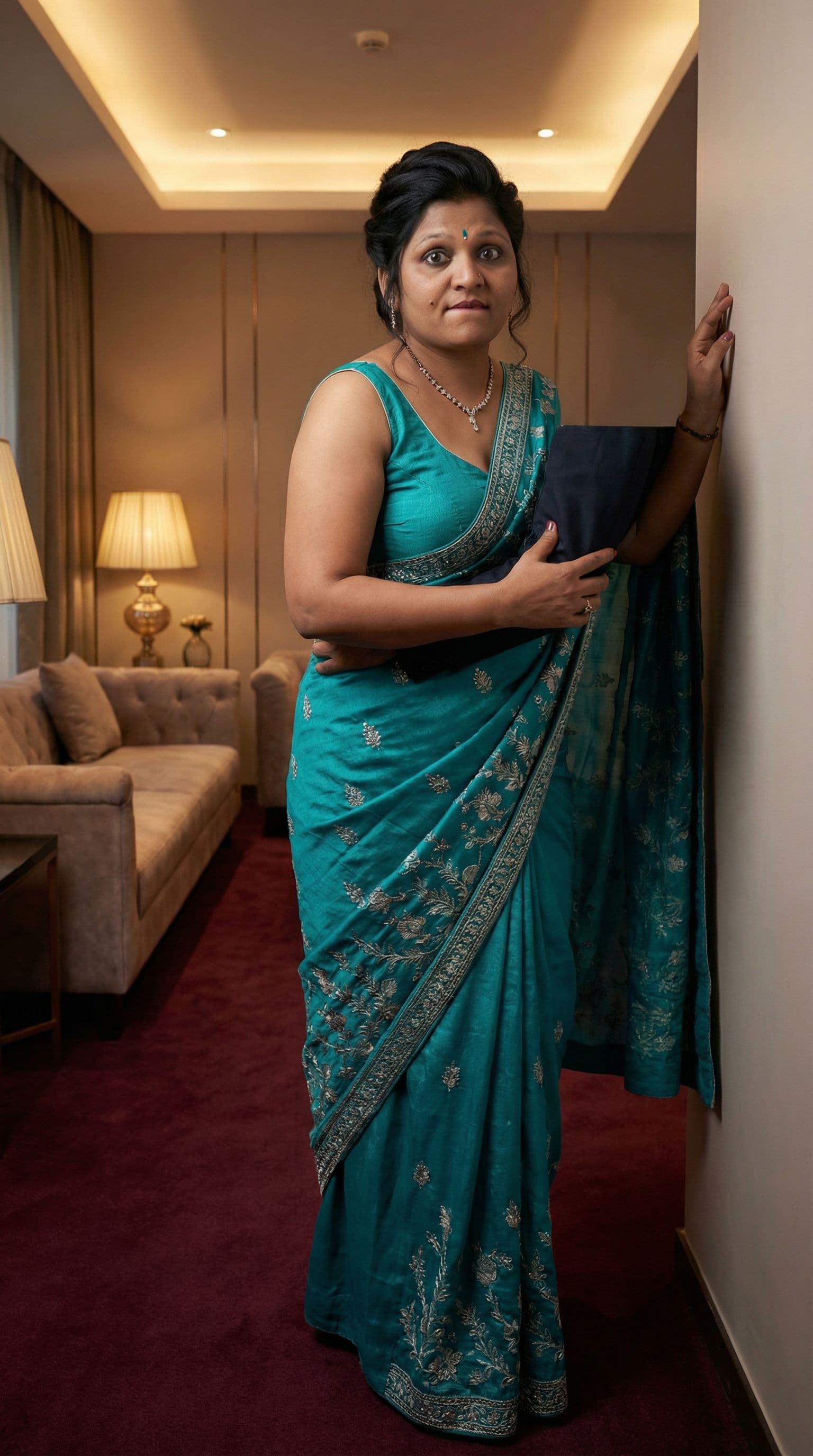 AI generated: Full body view  of most beautiful girl as most beautiful indian realstic girl with plus size FLAT st...