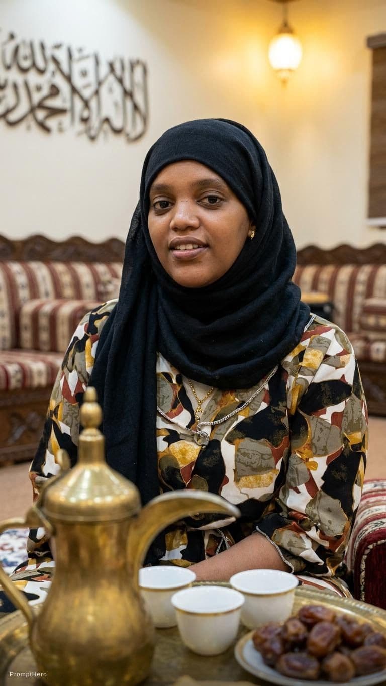 AI generated: Kuwaiti hijabi with 