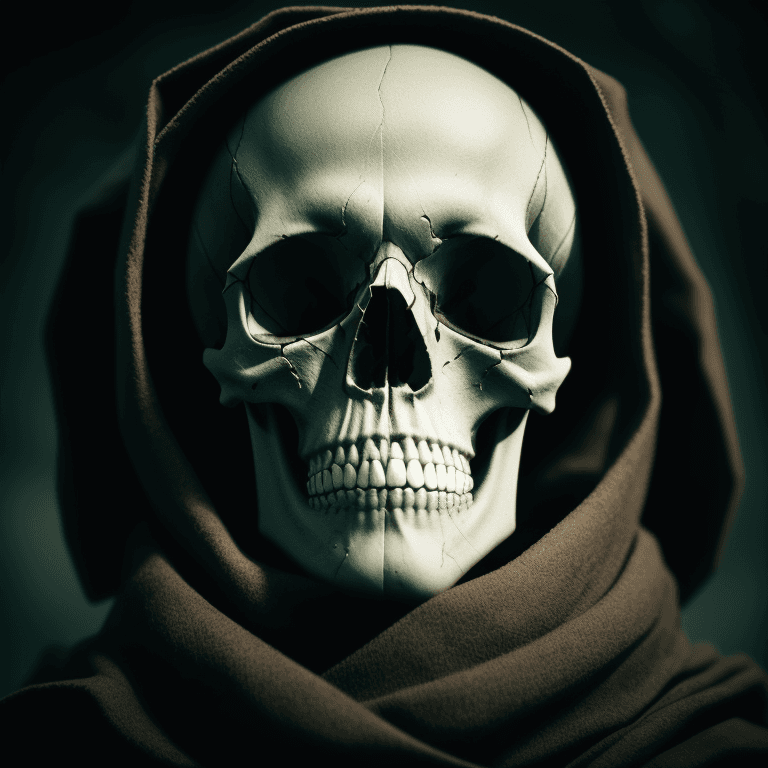 AI generated:  skull photographic cinematic
